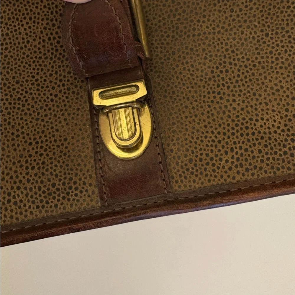 Jack George’s || Pebbled Briefcase Laptop Bag‎ Leather Brown Tan